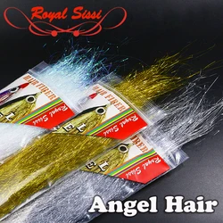 Cheveux synthétiques de couleur nacrée/dorée/argentée, 1 paquet, mylar affilié fin, matériaux de fixation de la mouche pour streamer
