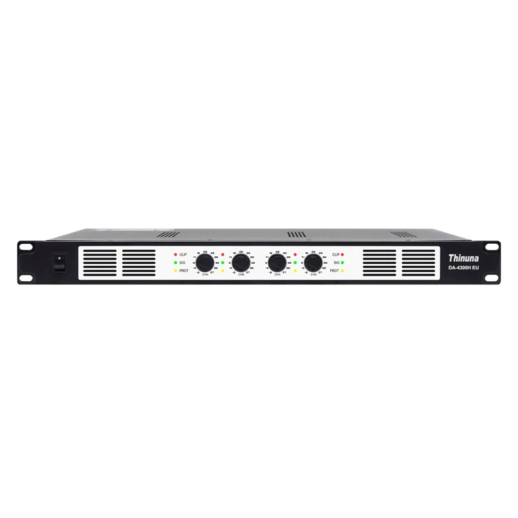 Thinuna DA-4300H الاتحاد الأوروبي التجارية أربع قنوات PA نظام العناوين العامة الرقمية المهنية مكبر كهربائي