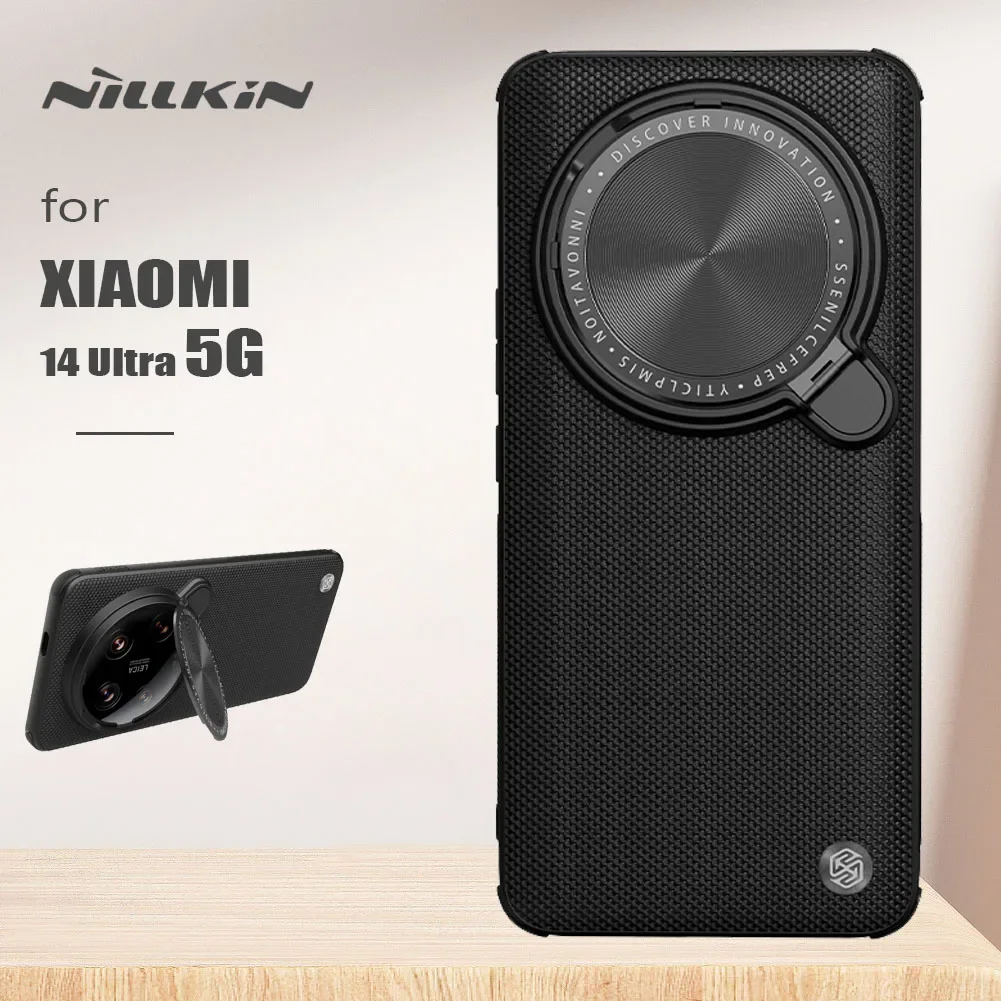 Imagem -02 - Nillkin-capa Texturizada para Xiaomi mi 14 Ultra 5g 360 Proteção Completa para Câmera Capa Traseira Camshield Suporte para Mi14 Ultra