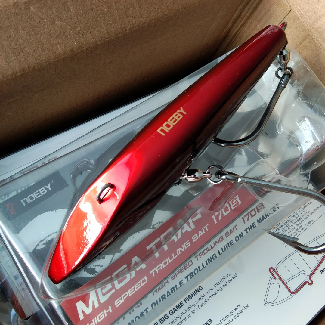 Noeby 1 Stück 170 mm 213 g sinkender Trolling-Köder: Perfekt zum Fangen von Thunfisch, Wahoo und Dorado beim Bootsangeln – Detail 12