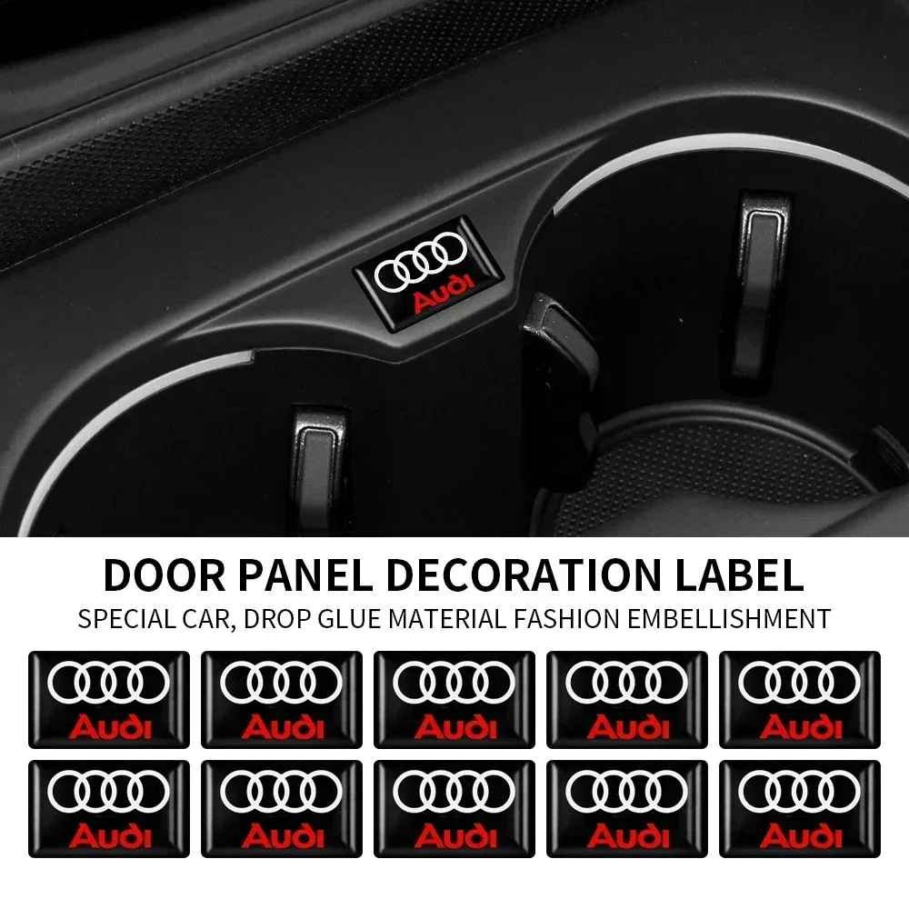

Car Steering Wheel Small Sticker 3D Car Decoration Interior Decal For Audi A1 A3 A4 A5 A6 A7 A8 B5 B6 B7 C5 C6 C7 Q2 Q3 Q5 Q7 TT