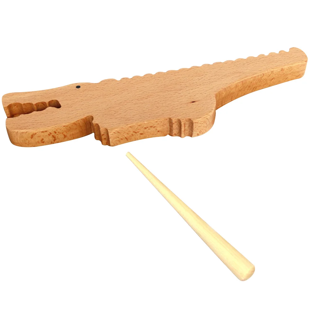 

Crocodile Percussion Instrument Kids Alligator Sound Toy Plaything Wooden Shaped Musical Guiro