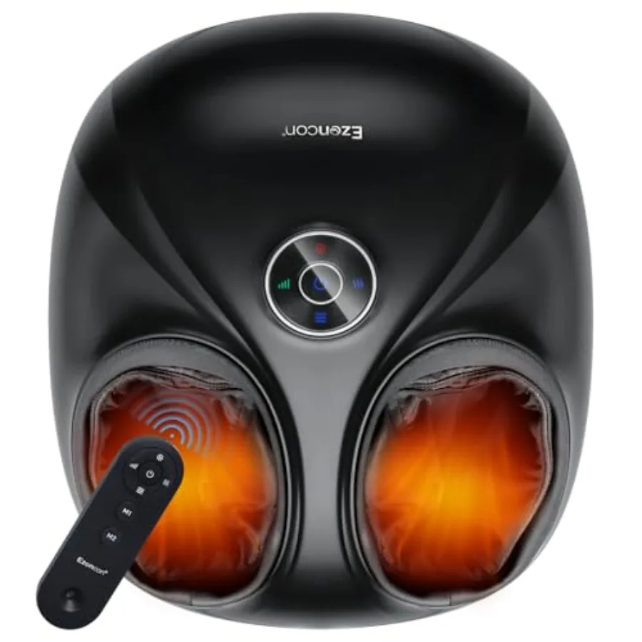 

Heated Foot Massager with Shiatsu Kneading/Scraping/Vibration - 3 Modes, 4 Heat Levels, Remote and 2 Memory Slots - Fits US Siz