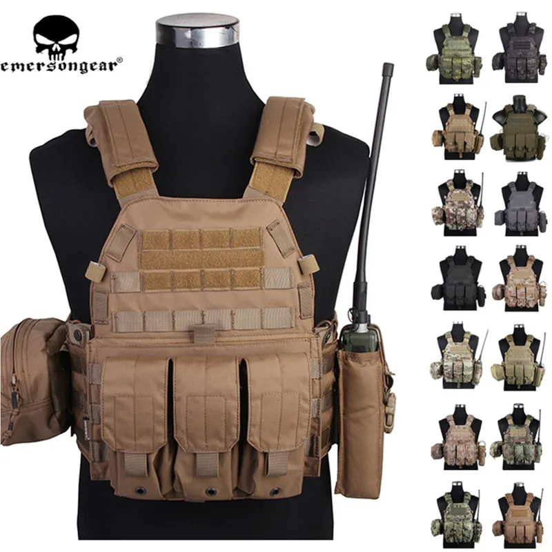 Emersongear For LBT 6094 Style Plate Carrier W/3 Pouches Tactical