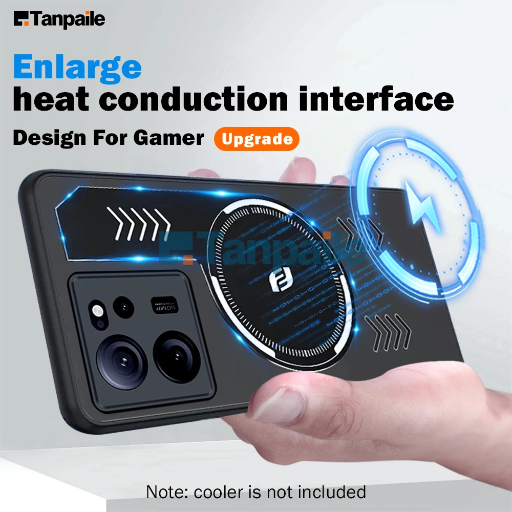 

Tanpaile Cooling Magnetic Phone Case For Redmi K60 Ultra Pro POCO F5 Mi 13T 12T 11T 10T 9T K20 K30S K50 Heat Dissipation Cover