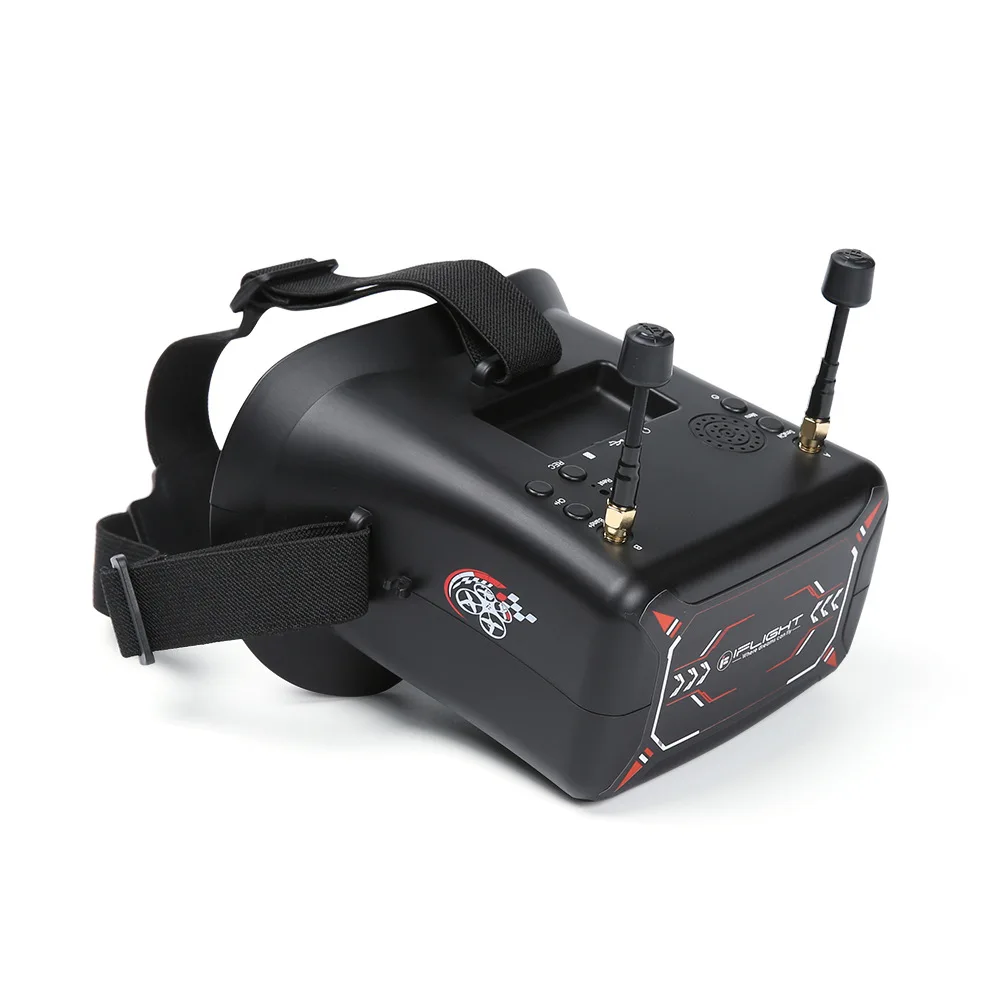 IFlight 4,3 inch FPV-bril NTSC 40CH 5,8GHz met DVR-functie Ingebouwde 3,7V / 2000mAh-batterij / 5,8GHz 40-kanaals ontvanger voor FPV Drone