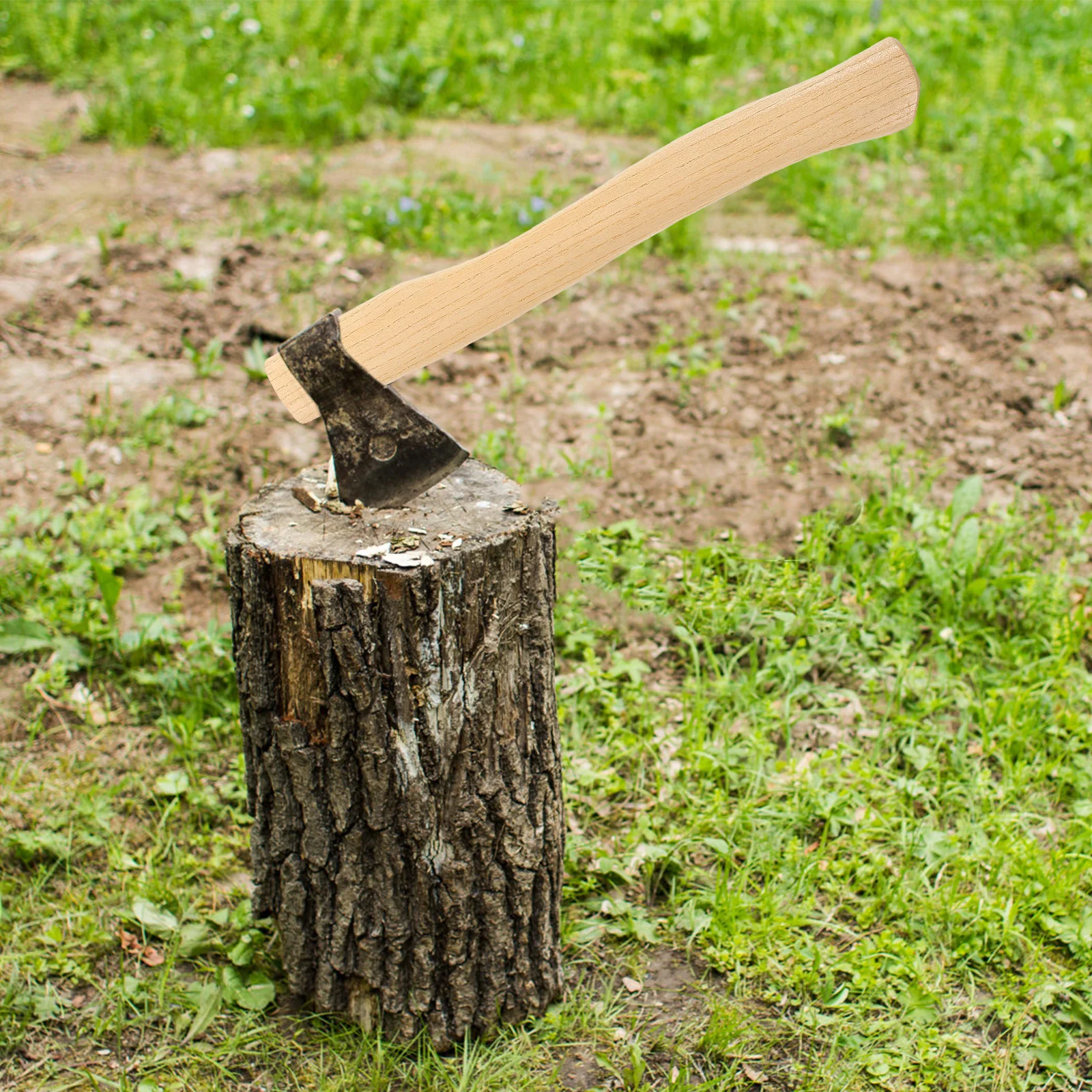 

1 set Wooden Replacement Smooth Non-Skid Grip For Hatchet Repair Sturdy Firewood Cutting Tool Outdoor Camping Gardening Use Axe