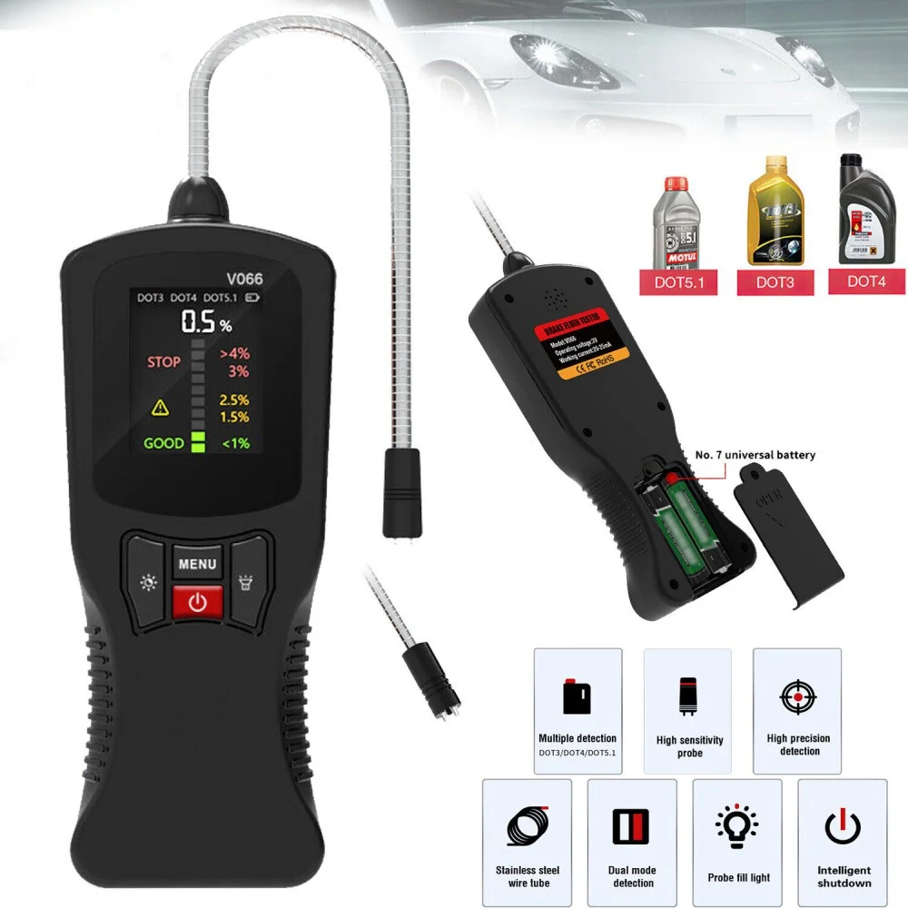 Brake oil detection instrument, automobile brake oil diagnosis, moisture content tester, brake fluid digital display