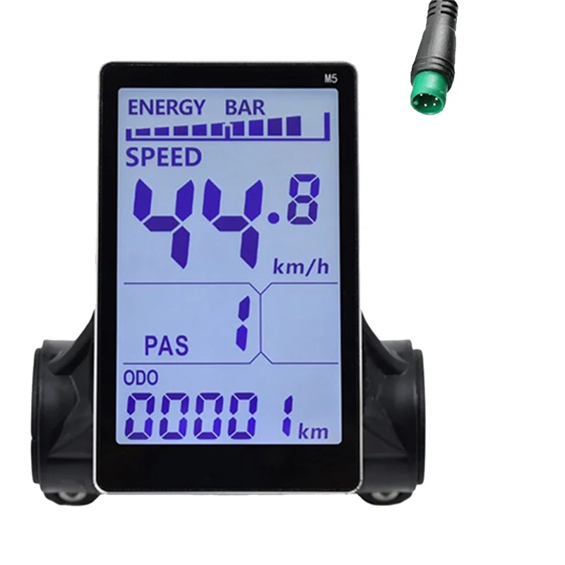 

M5 Electric Bike LCD Display Meter 24V 36V 48V 60V E Scooter LCD Panel Screen for Mountain Electric Bike(5PIN)