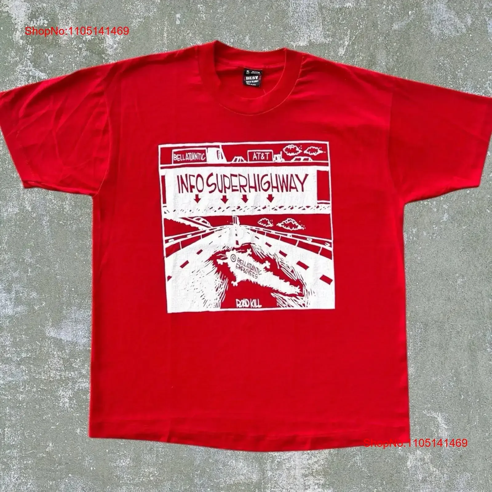 

Винтажная футболка Techployee Verizon Bell Atlantic Roadkill XL, винтажная стираная футболка унисекс, удобный модный топ для повседневной носки