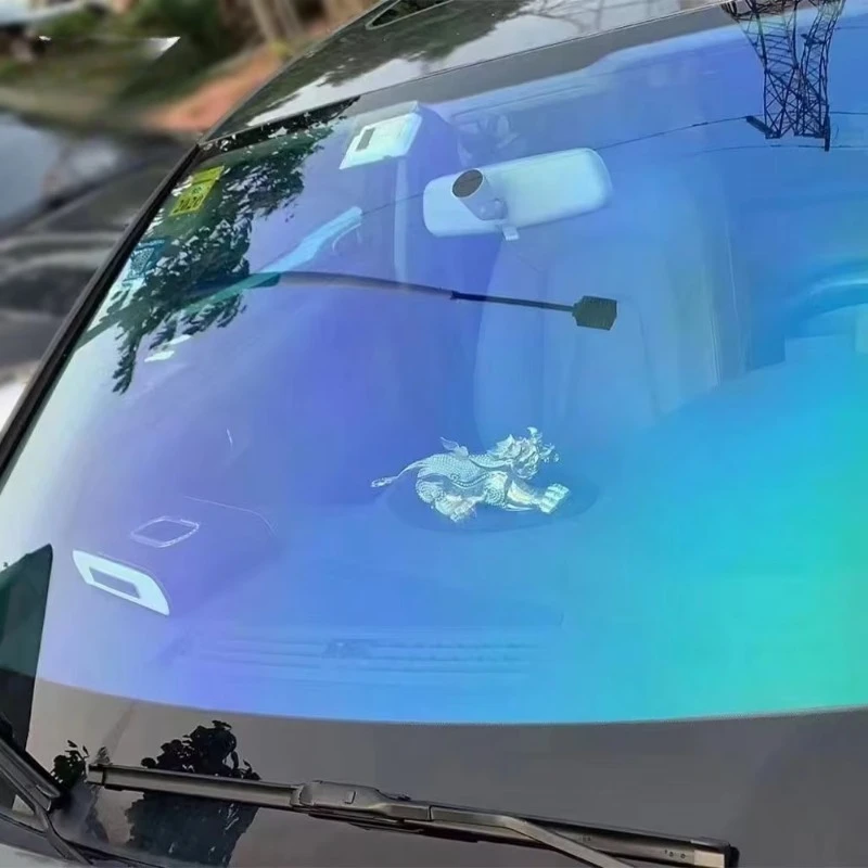 Popular High Quality 98% UV-blocking 2Mil PET Color Changing Anti Scratch Purple Light 6099 Car Chameleon Solar Window Film