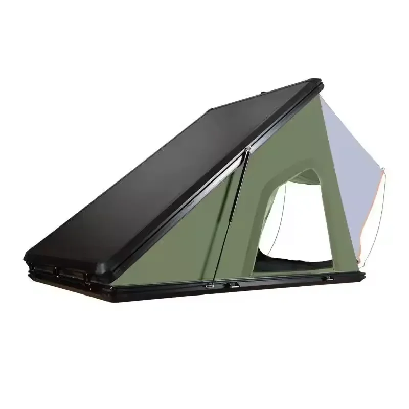 

Automatic truck car Thickened Shell Rooftop Tent Clamshell Hard Shell Aluminum Triangular Roof Top Tent