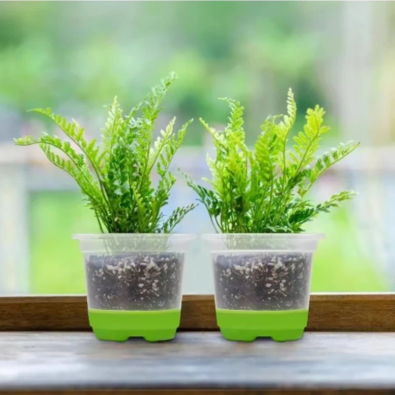 Reinforced transparent seedling pot with silicone base for easy transplantation transparent plastic plant pot for reusable seeds