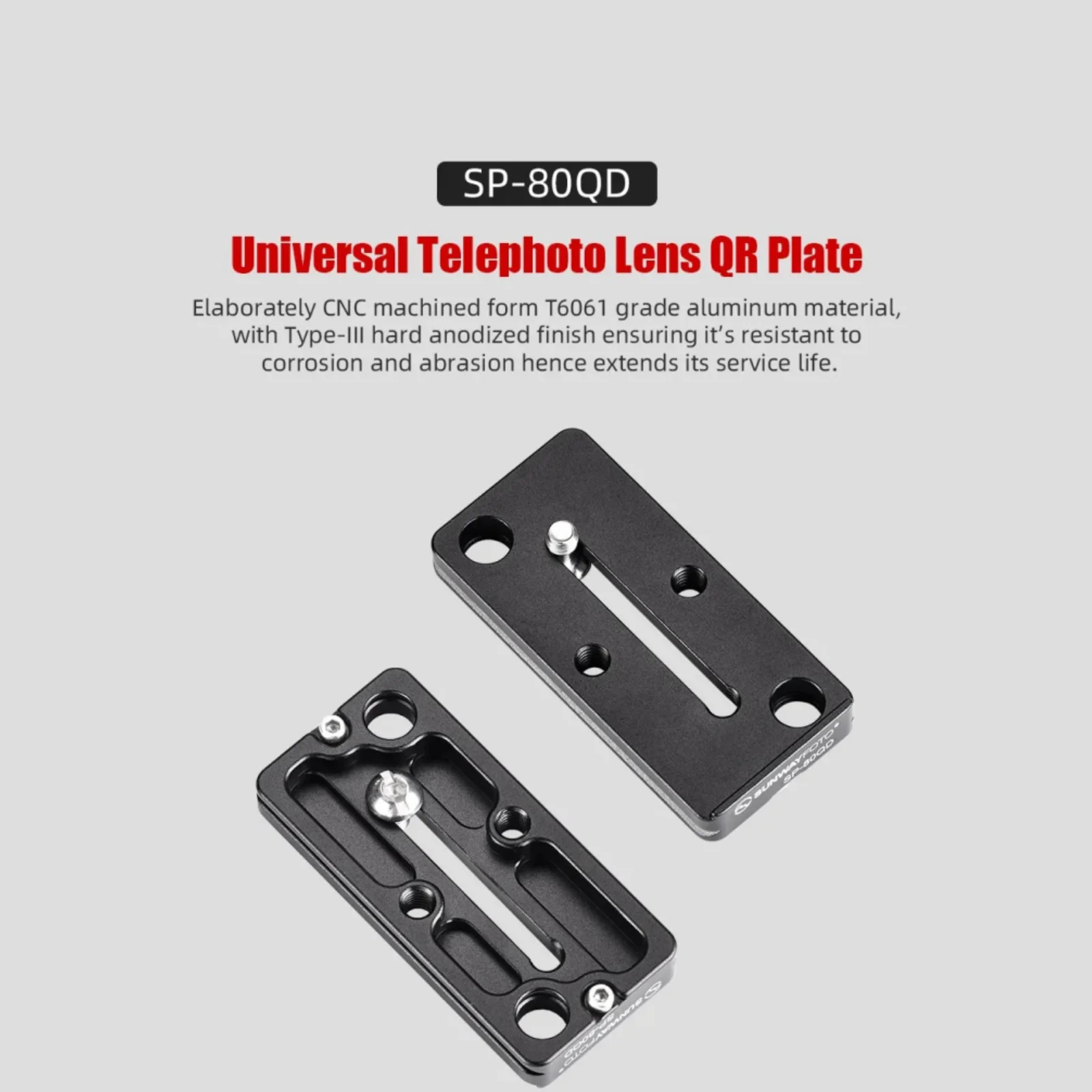 SUNWAYFOTO Arca Swiss Quick Release Plate Camera QR Plate with QD Sling Mount