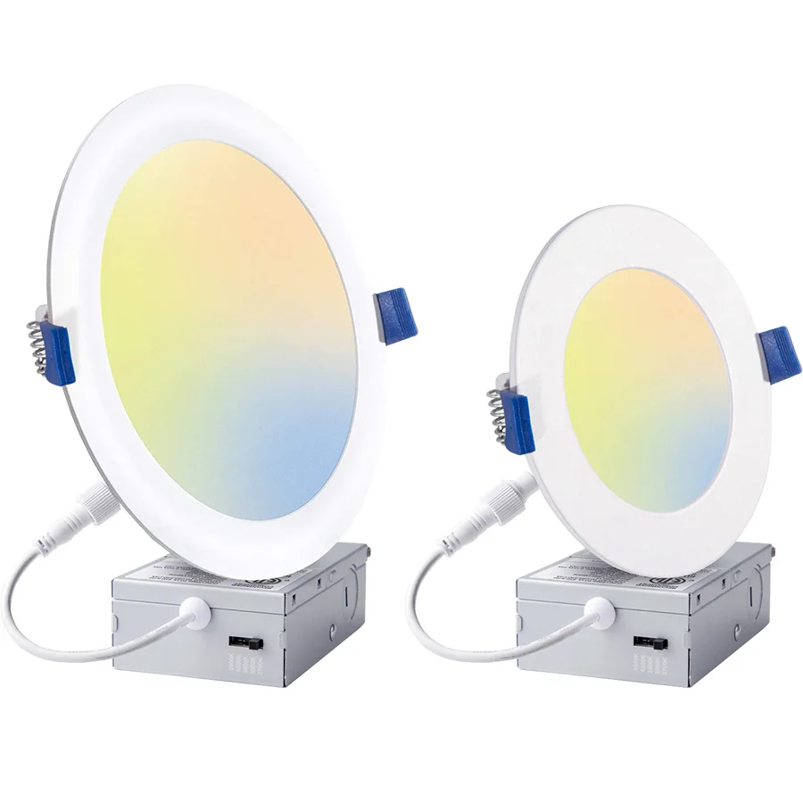 

2700K 3000K 3500K 4000K 5000k 8 inch led recessed dimmable office adjustable downlight pot lights panel ceiling light
