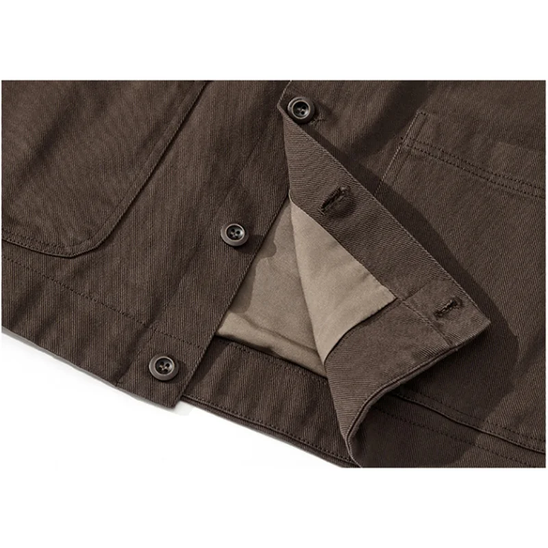 Spring Autumn Coat Men Streetwear Vintage Fashion Loose Casual Plus Size Cargo Jacket Cityboy Coat Outerwear