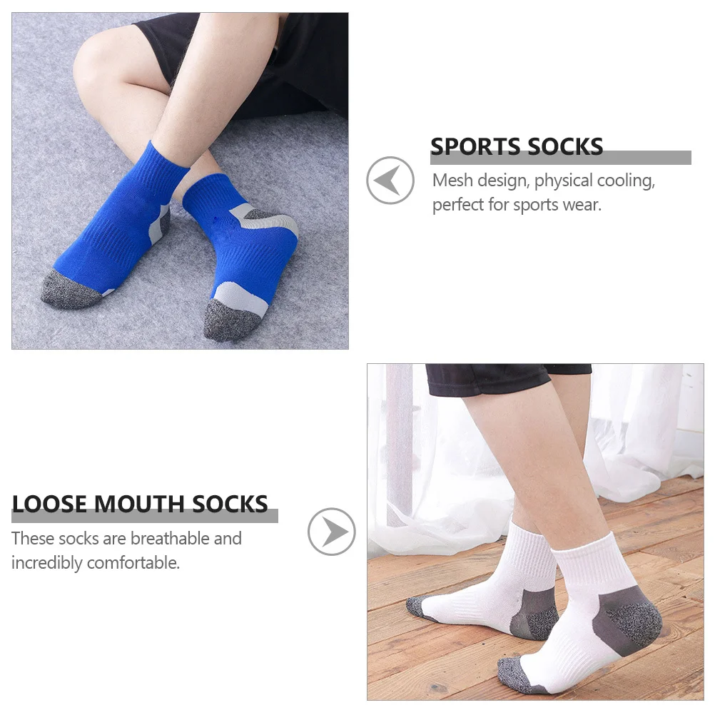

5Pairs Cotton Sports Socks Men Breathable Mesh Design Anti-Friction Comfortable Running Cycling Walking Hiking Socks