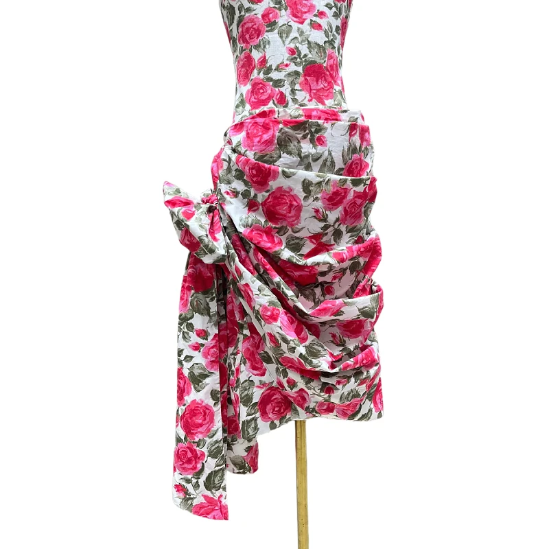 2026ss summer fashion women luxury high quality flower prints cotton casual skirt for female