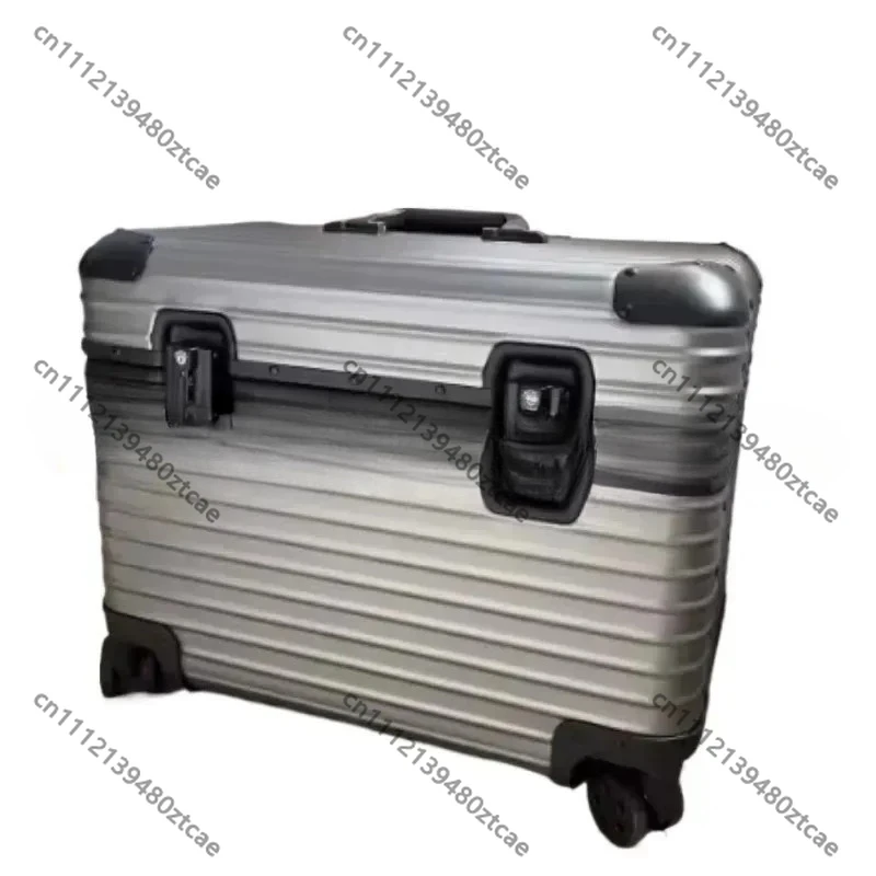 Business Aluminum Pilot Case Portable Carry On Luggage Bag, Outdoor Business Trip Waterproof Storage Travel Case