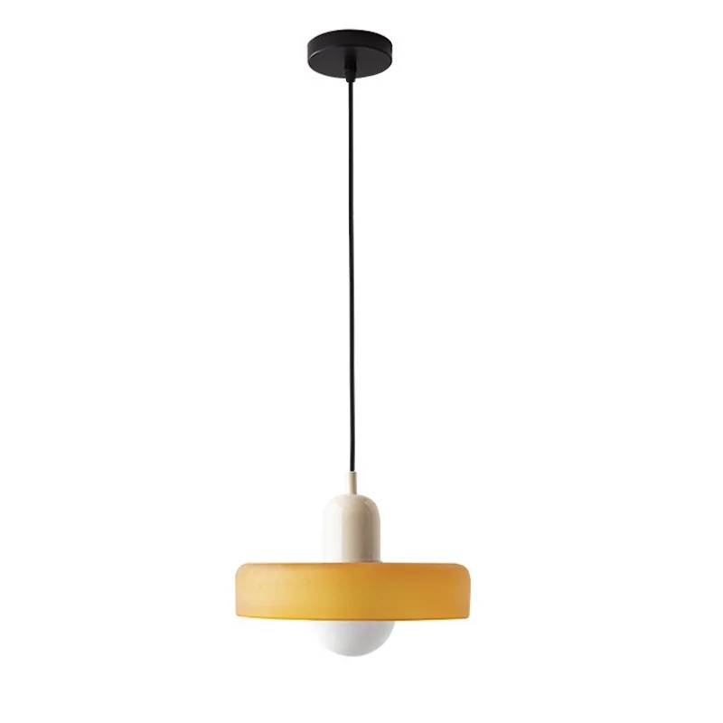 

Orange glass lampshade farmhouse chandelier entrance channel restaurant kitchen retro single hanging chandelier