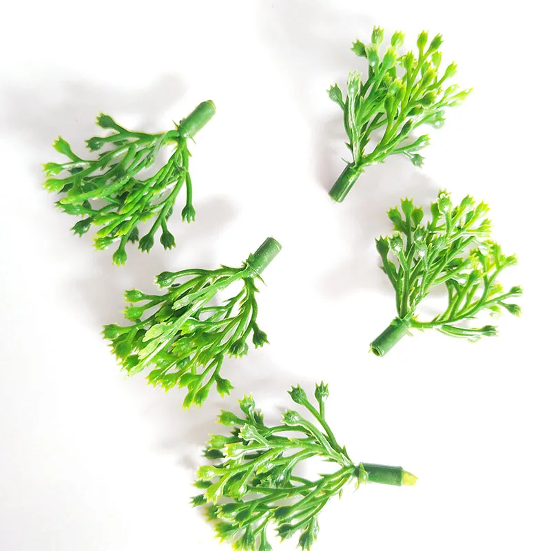 100g Bonsai decoration accessoriesWedding home decor DIYartificial plastic fake plants grass artificial flowers image 3