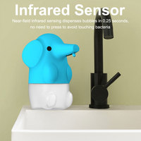 250mL Cute Elephant Automatic Soap Dispenser Children Cartoon Smart Touchless Infrared Quick Foaming Wash for Home Bathroom
