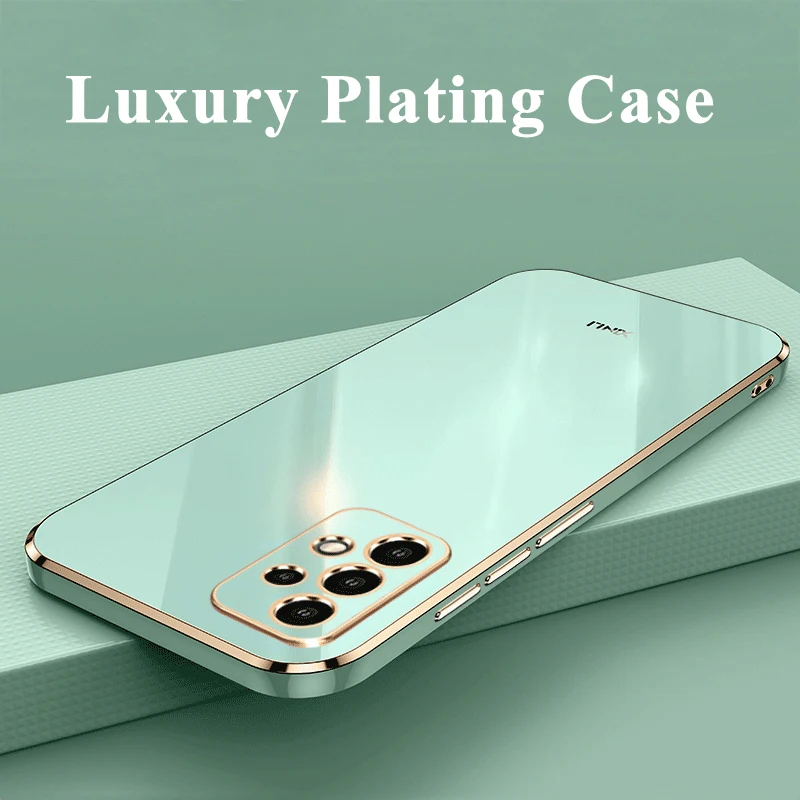 Luxury Plating Case for Samsung A53 5G A73 A33 A23 Silicone Square Shockproof Phone Cover for Galaxy A72 A52S 5G A32 A51