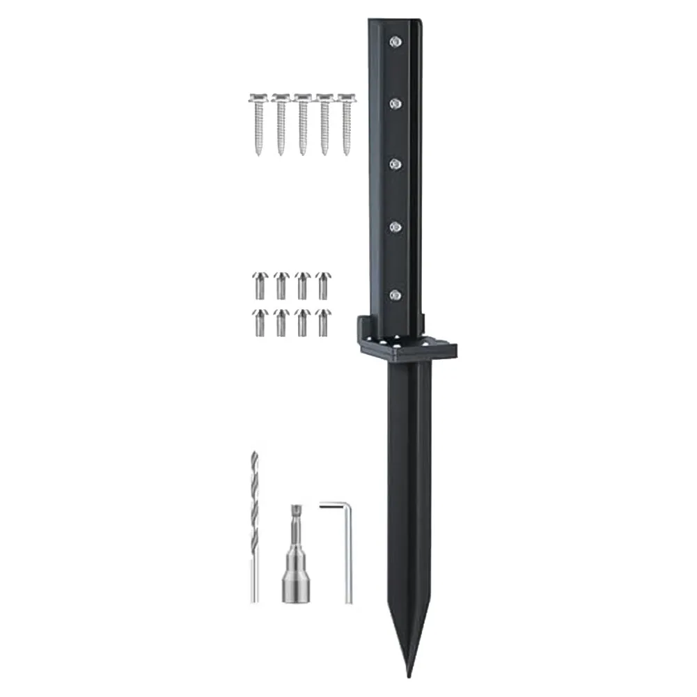 Heavy Duty Repair Fence Post Repair Kit Home Repair Projects Cross-Design Stability H-Shaped Support Premium Fabrication