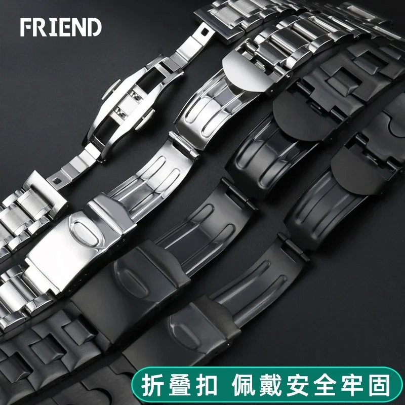 Solid Stainless Steel Watch Band for Swatch Ygs749g Student Ceramic Strap Metal Steel Belt Men\'s Women\'s Watch Chain 17mm 19mm