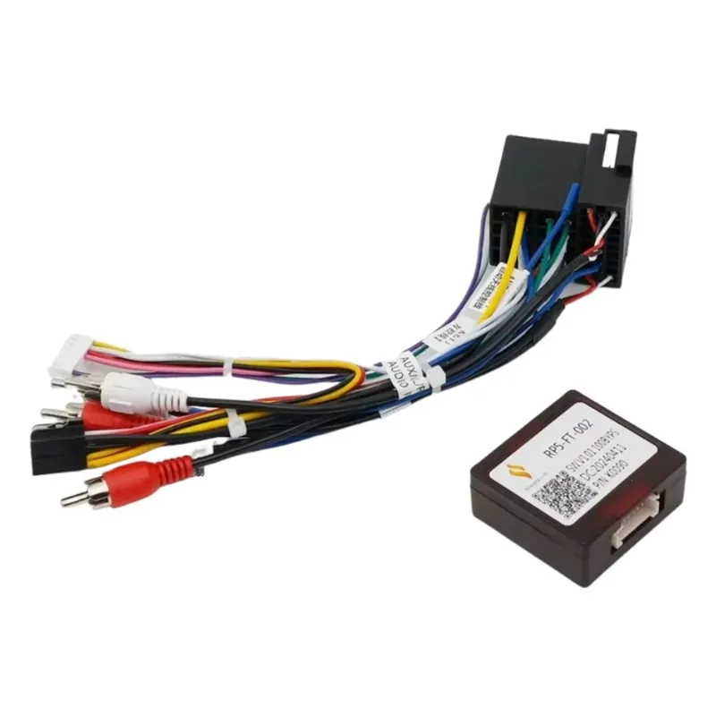 Car 16pin Wiring Harness Adapter Canbus Box Decoder Android Radio Power Cable For Fiat Bravo RP5-FT-002