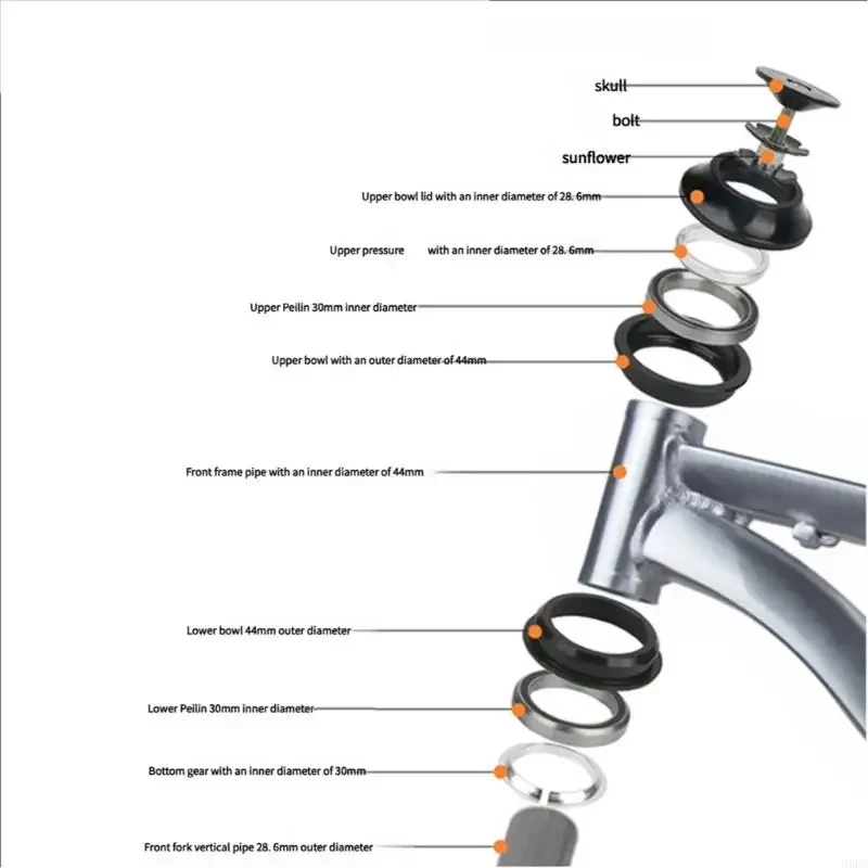 

44mm Mountain Bike Headset Replacement Light Weight Bicycles Threadless Headset Front Fork Stem Headset Enduring 24BD