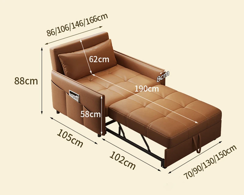 Cheap Low Prices Living Room Bedroom Furniture Modern Indoor Daybed Sleeper Single Sofa Come Bed Pull Out Sofa Bedpromote sales - Image 6