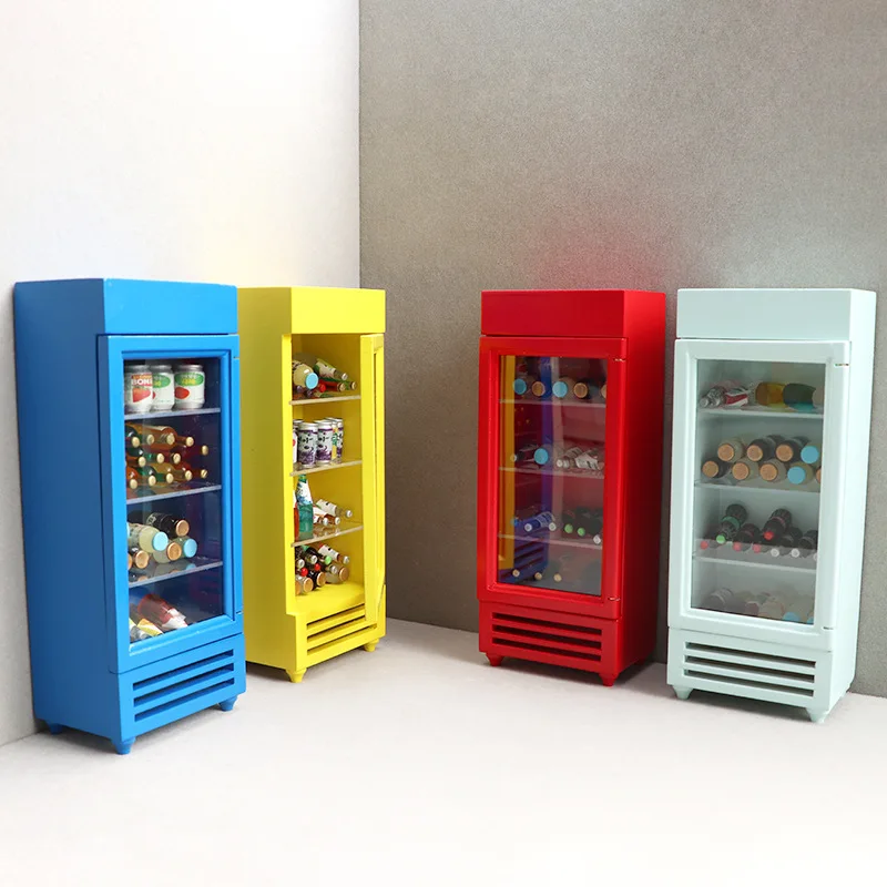 

Dollhouse Mini Single Door Freezer Miniature Items Refrigerator 1:12 BJD Dolls Furniture Supermarket Doll House Accessories Toys