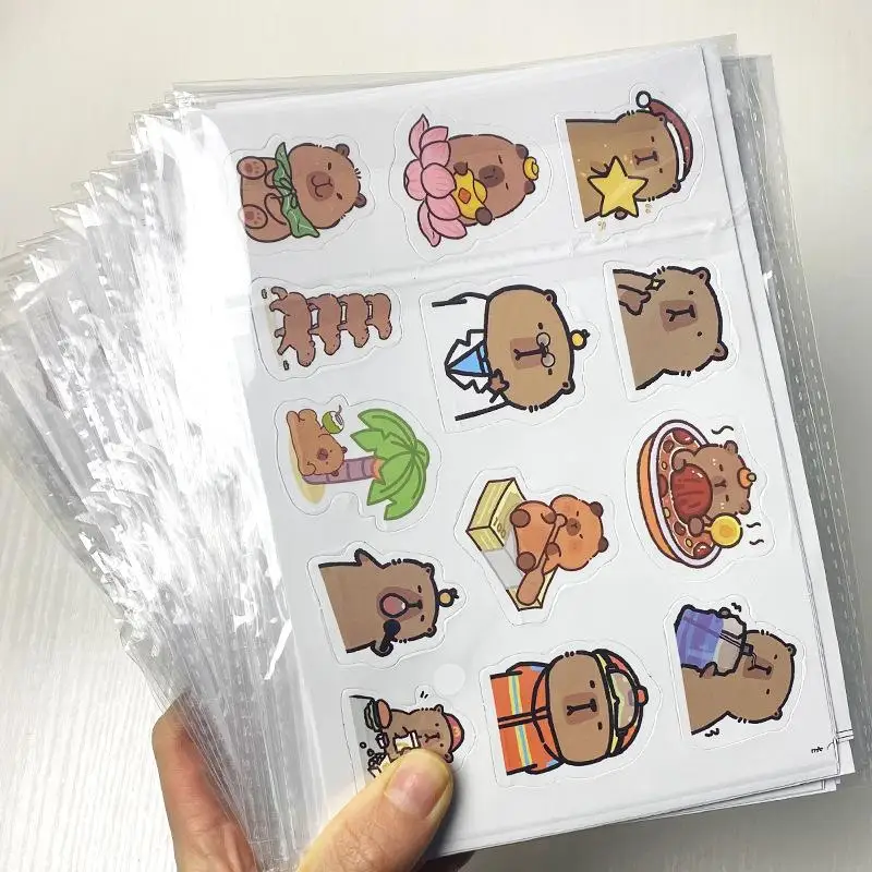50/100pcs/set Waterproof Stickers For Journal Laptop Phone Luggage Bottle Cartoon Capybara Sticker Fun DIY Kid Toy Gift Decal