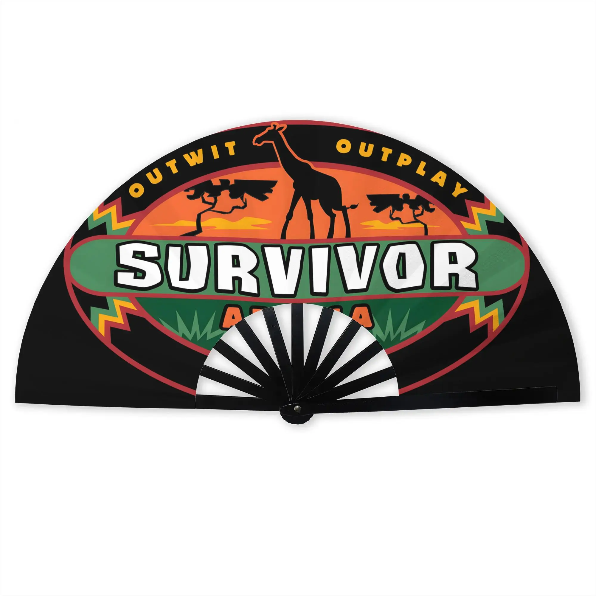 S-Survivors Africa Portable Pocket Fan Camping Wildlife Folding Fan Chinese Dance Cooling Handheld Fans