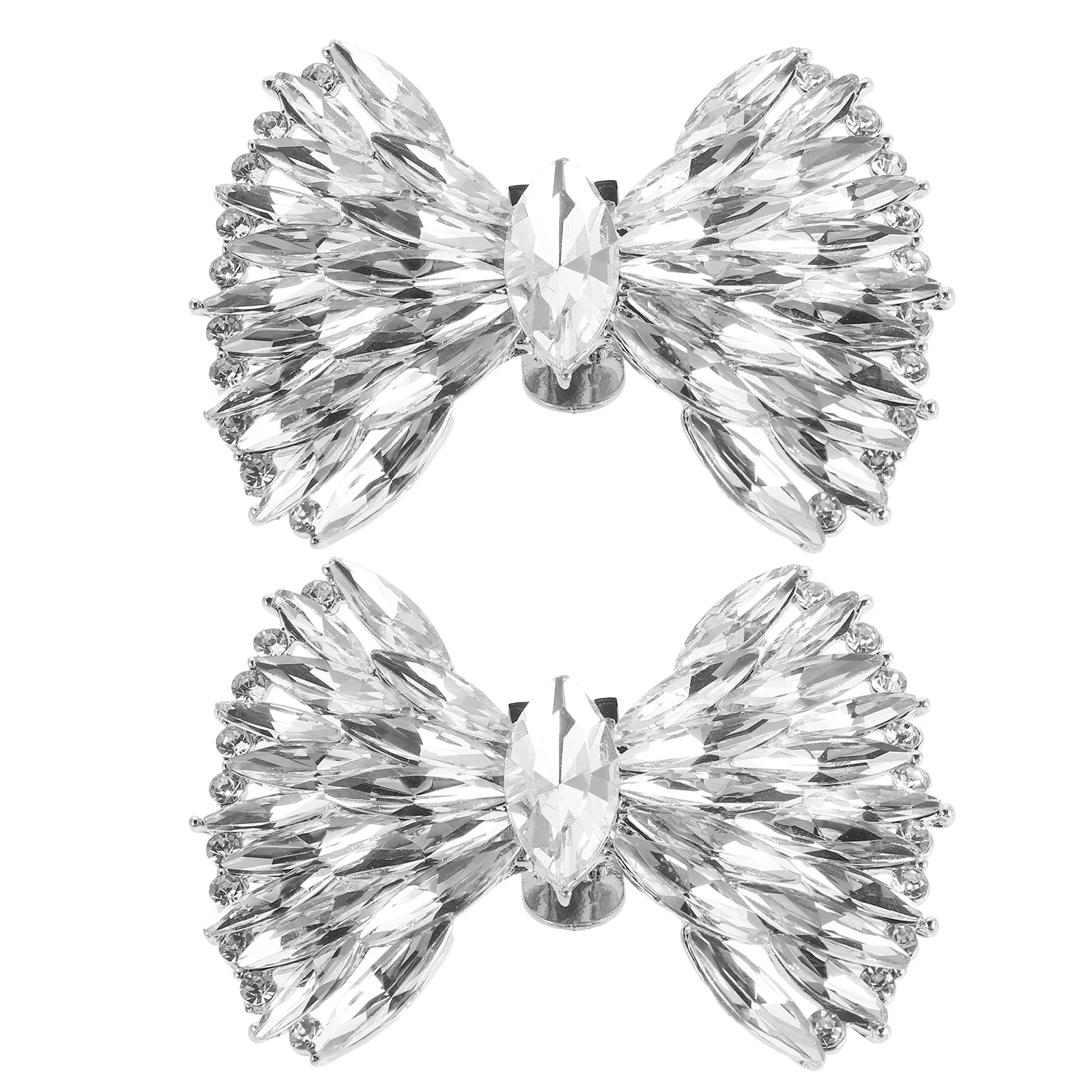 

2Pcs Shoe Clips Bowknot Zinc Alloy Detachable Elegant High Heel Decorations Wedding Bridal Shoe Accessories Charm Pump