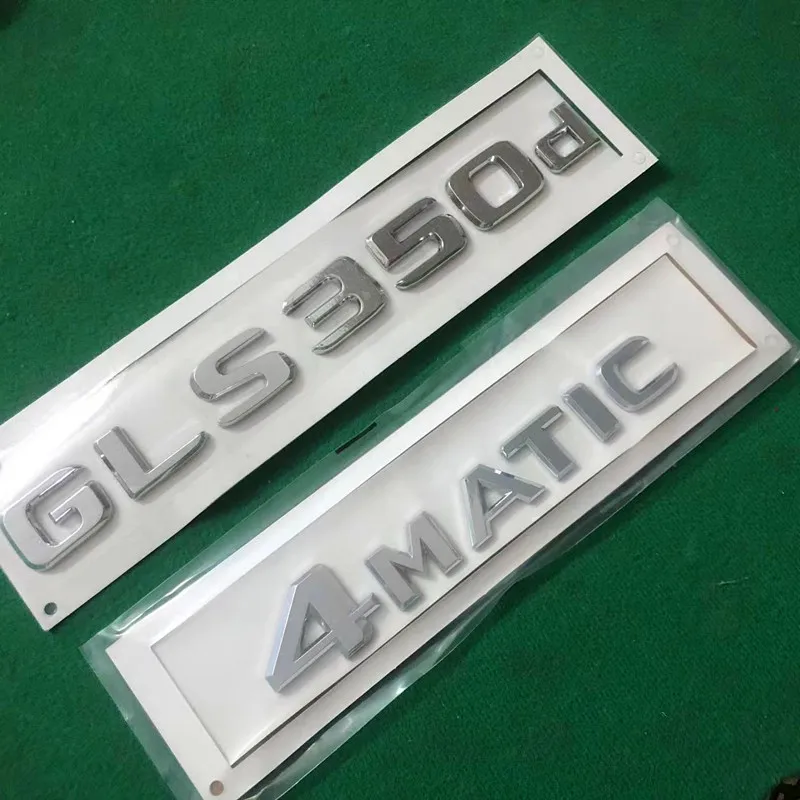 2017 Letters Emblem Badge for Mercedes Benz X166 GLS63 GLS320 GLS350d GLS400 GLS450 GLS500 V8 BITURBO 4MATIC Trunk Sticker