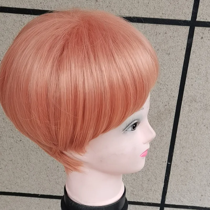 Anime japonês, adolescente de vôlei, peruca Shirabu Kenjiro Cos, capuz de seda de alta temperatura