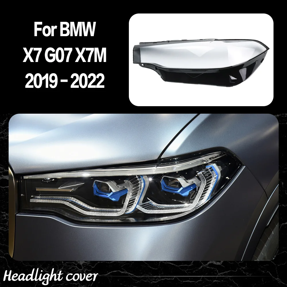 

Front Headlamp Cover Headlight Shell Lampshade Plexiglass Replace Original Lens For BMW X7 G07 X7M 2018 2019 2020 2021 2022