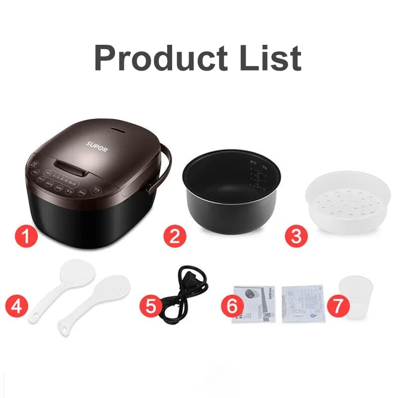 Smart Rice Cooker 3L Multifunction Electric Cooker Intelligent Reservation Heating Non-sticky 220v Home Kitchen Appliances
