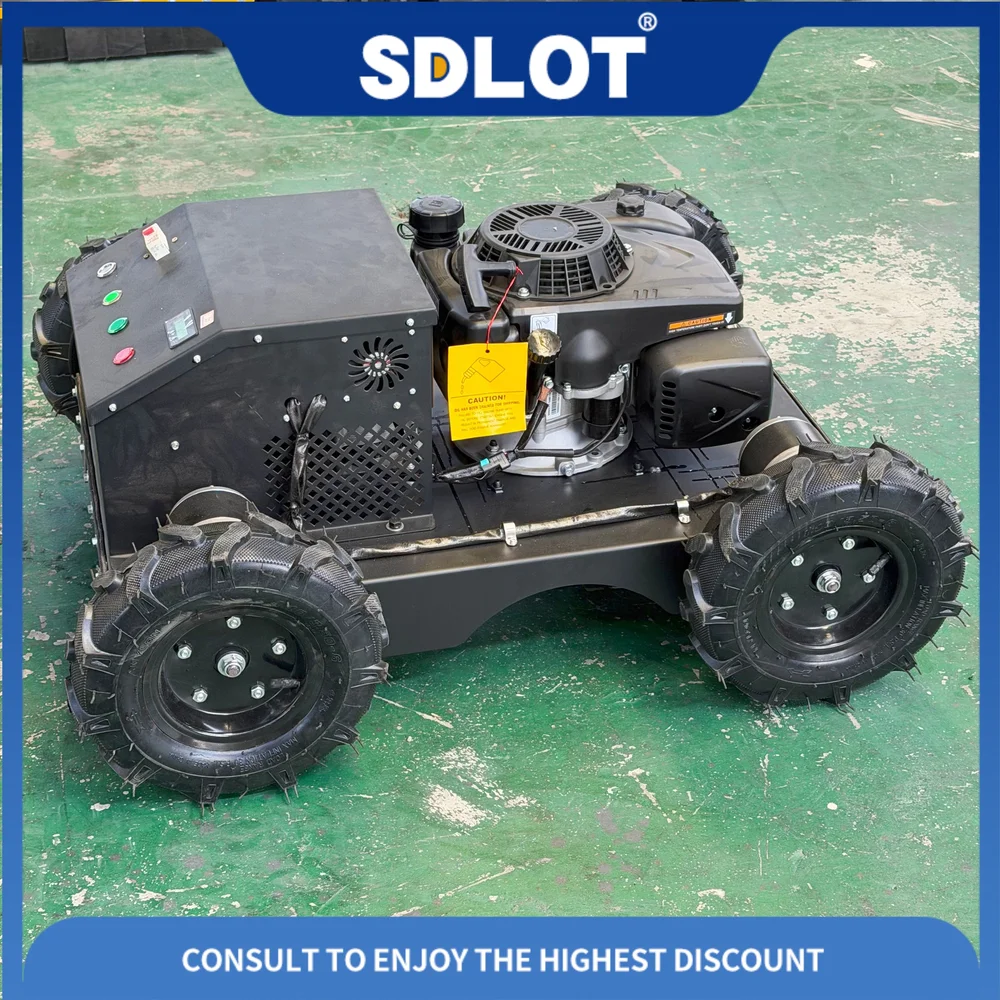 Customized Remote Control Lawn Mower Intelligent Wireless 550mm 800mm Hybrid Power Self Charging Crawler Tracked Zero Turn