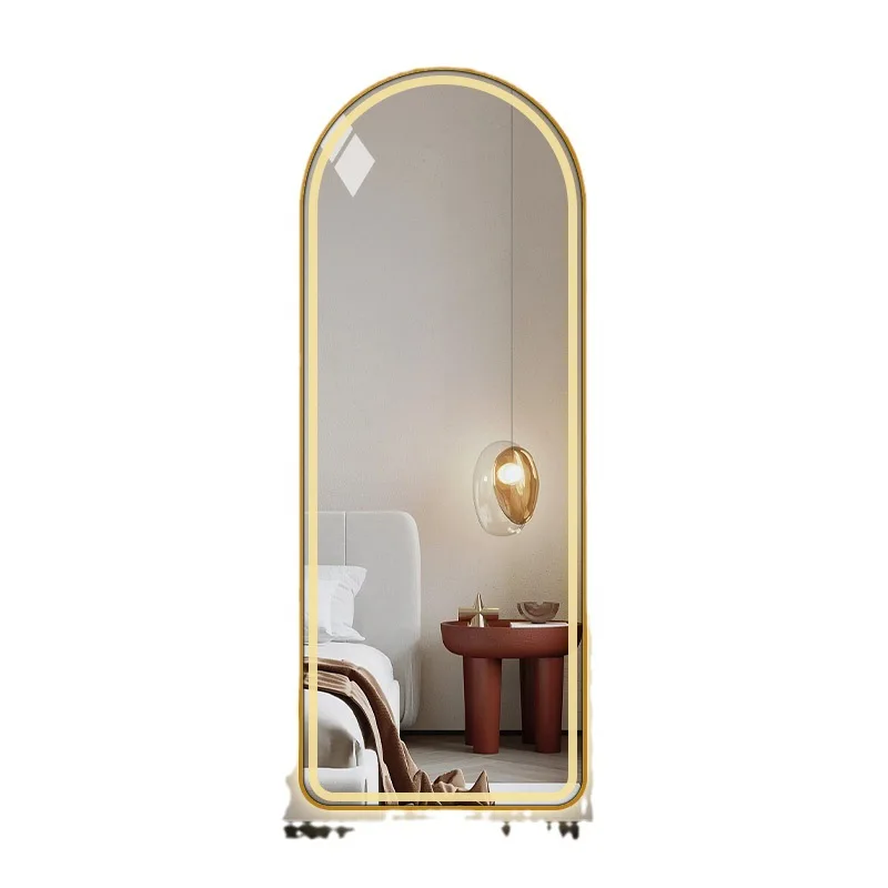 

Framed arch, full-body mirror, smart mirror with lamp, full-length mirror, light luxury, fitting mirror