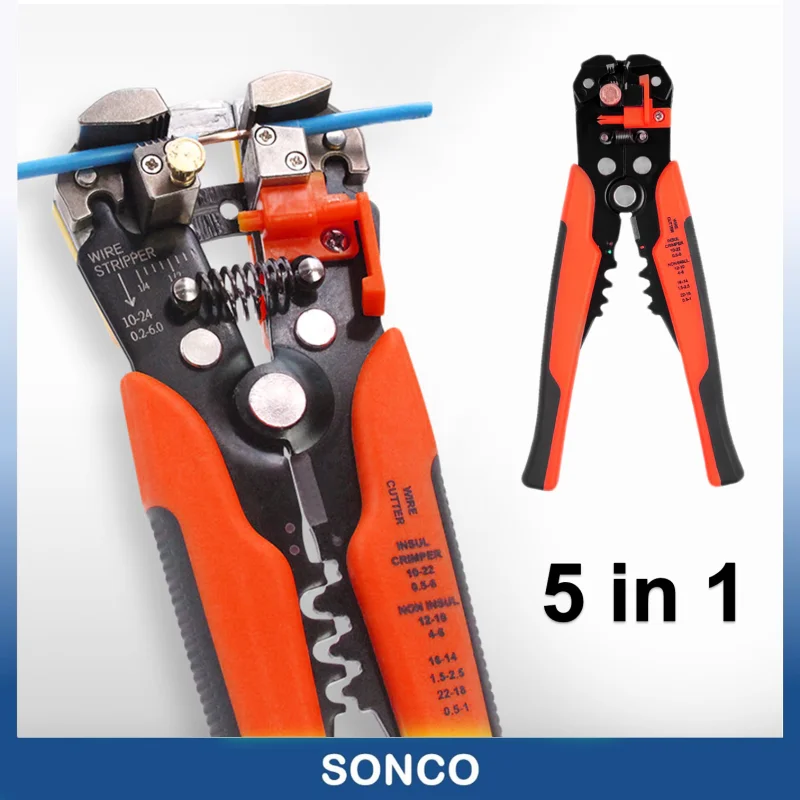 Cable Stripper Crimper Pliers Hand Stripping Crimping Tool Wire Cutter Wire Cable Stripper Wire Cutter Stripper Pliers