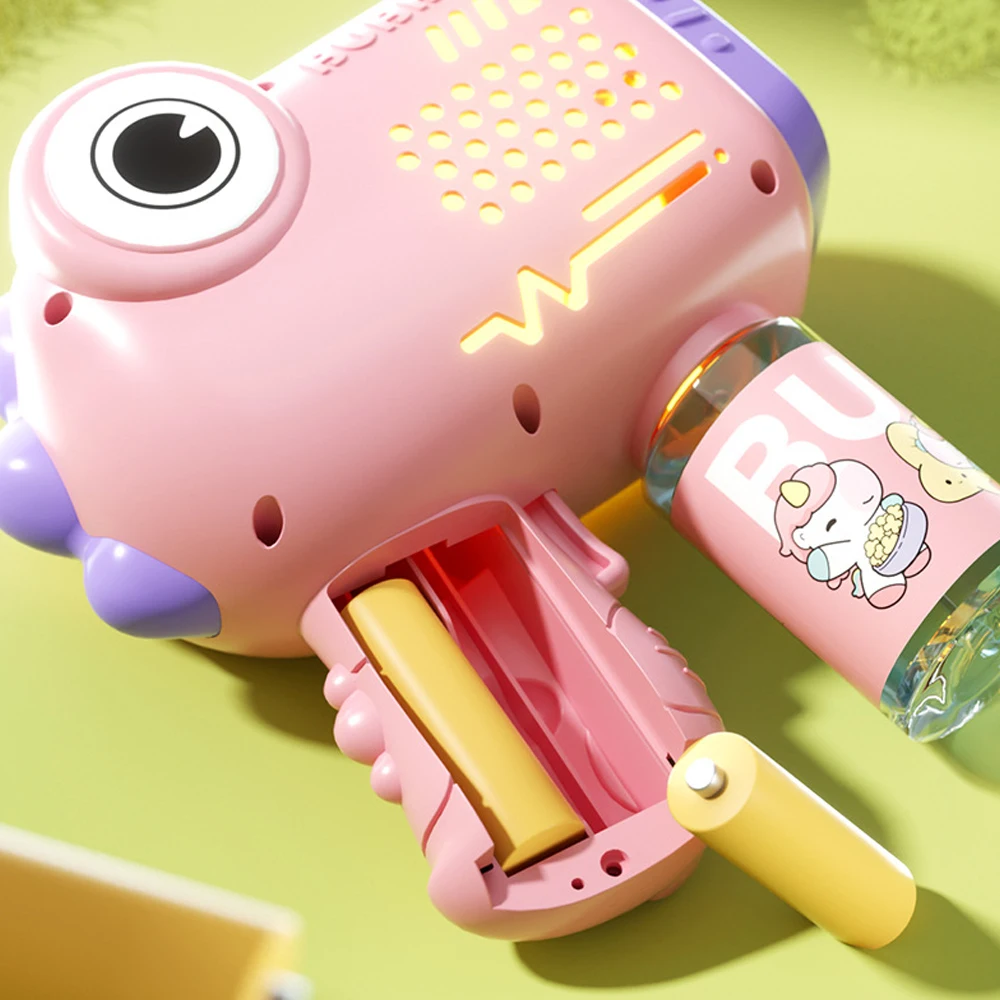 Hot 12 Hole Automatic Children Dinosaur Bubble Machine Gun Handheld Leak-proof Toy Glowing Popular Wholesale Bathtub Toy