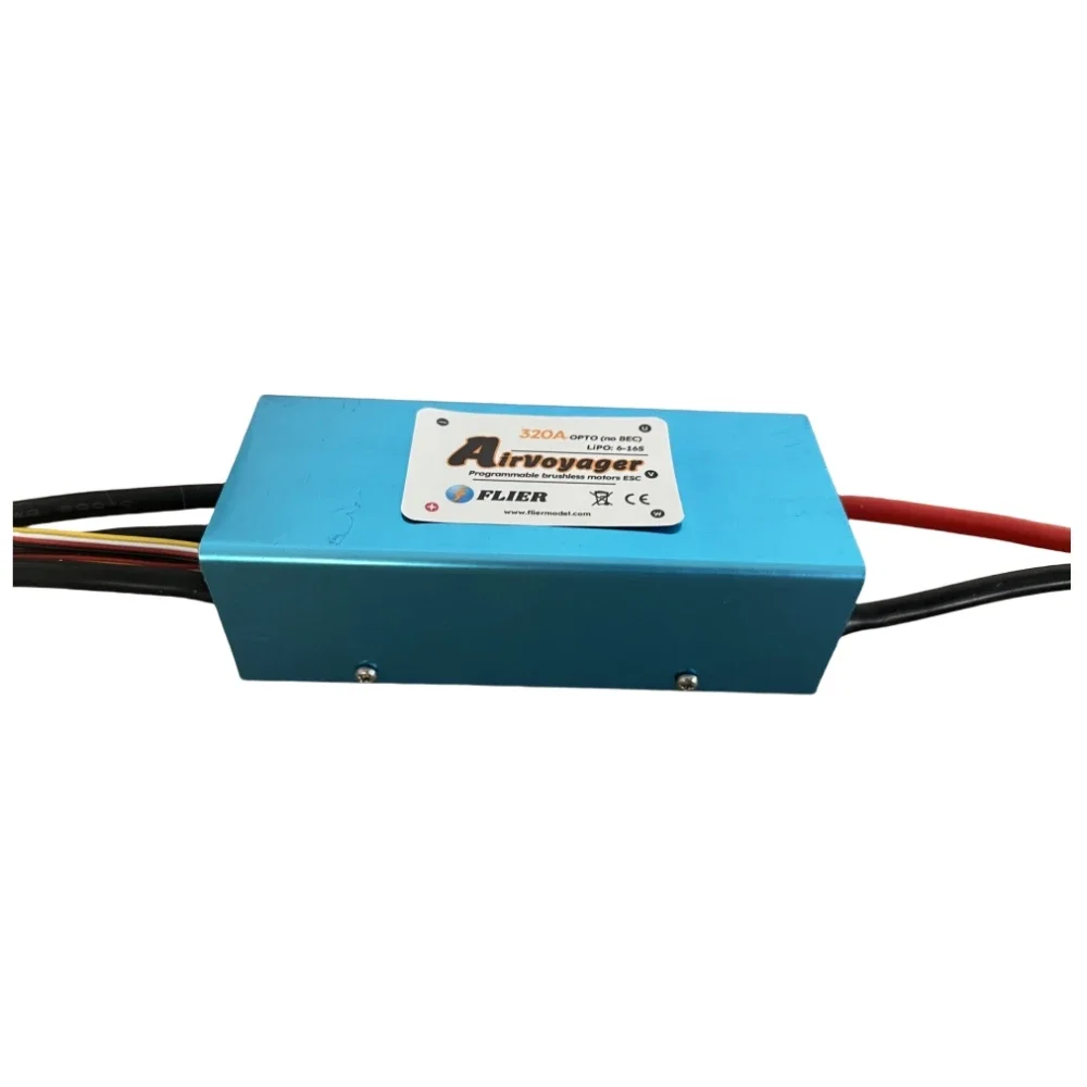 RoRuSFlier 16S 320A Brushless ESC – Heavy-Duty U-Shaped Aluminum Housing, High Power & Stable Continuous Current Used For Aircra