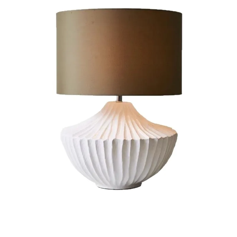 Wabi-sabi wind pottery pot desk lamp, American retro minimalist high-end sense, new Chinese-style hotel living room