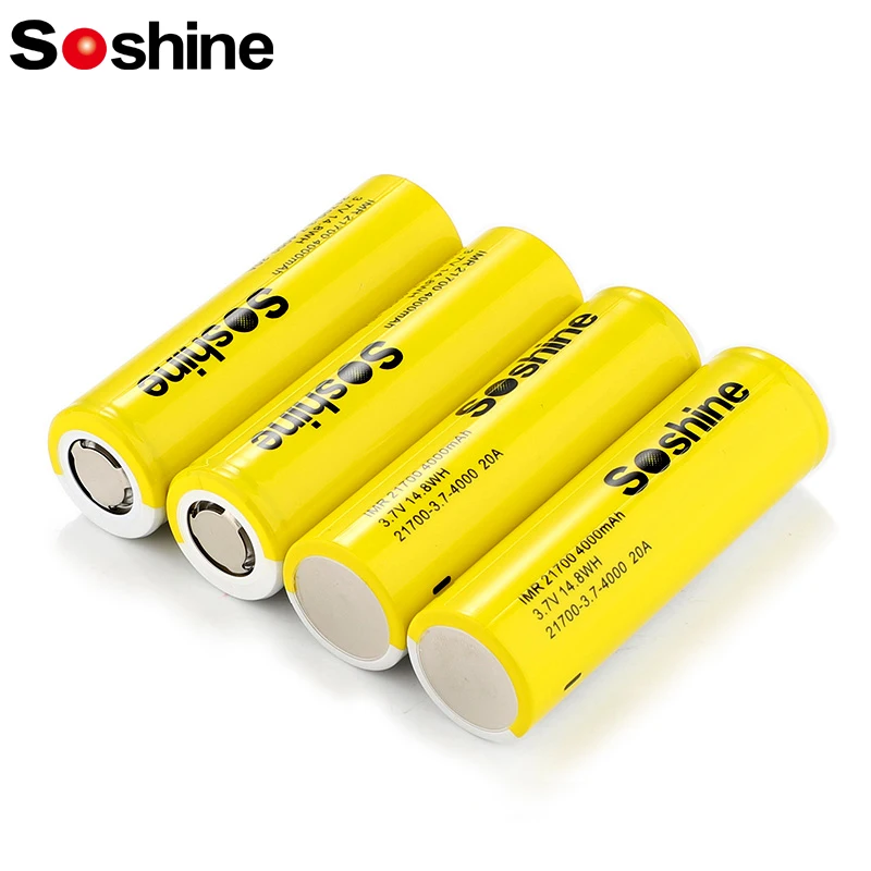 Soshine 21700 3C Li-ion Rechargeable Battery 3.7V 4000mAh Original Battery 4000mAh Li-ion Batteries for Toys Flashlight Radio