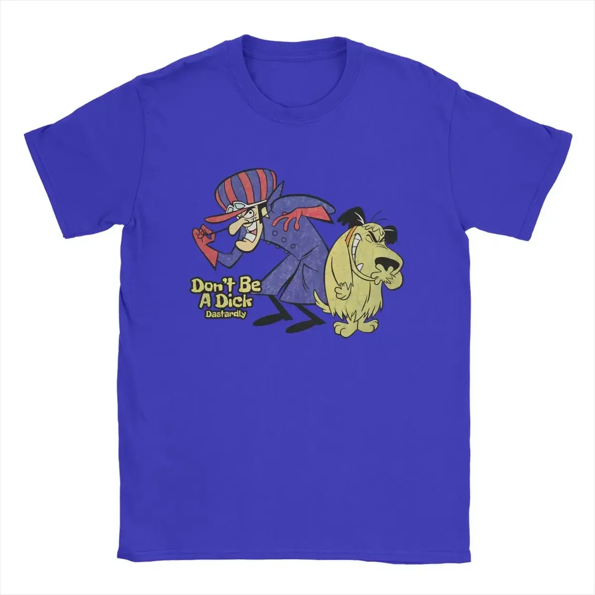 Mannen Muttley Wacky Races T-shirts Katoenen Kleding Vintage Korte Mouw Ronde Hals Tees Gedrukt T-shirt vintage Zomer mannen