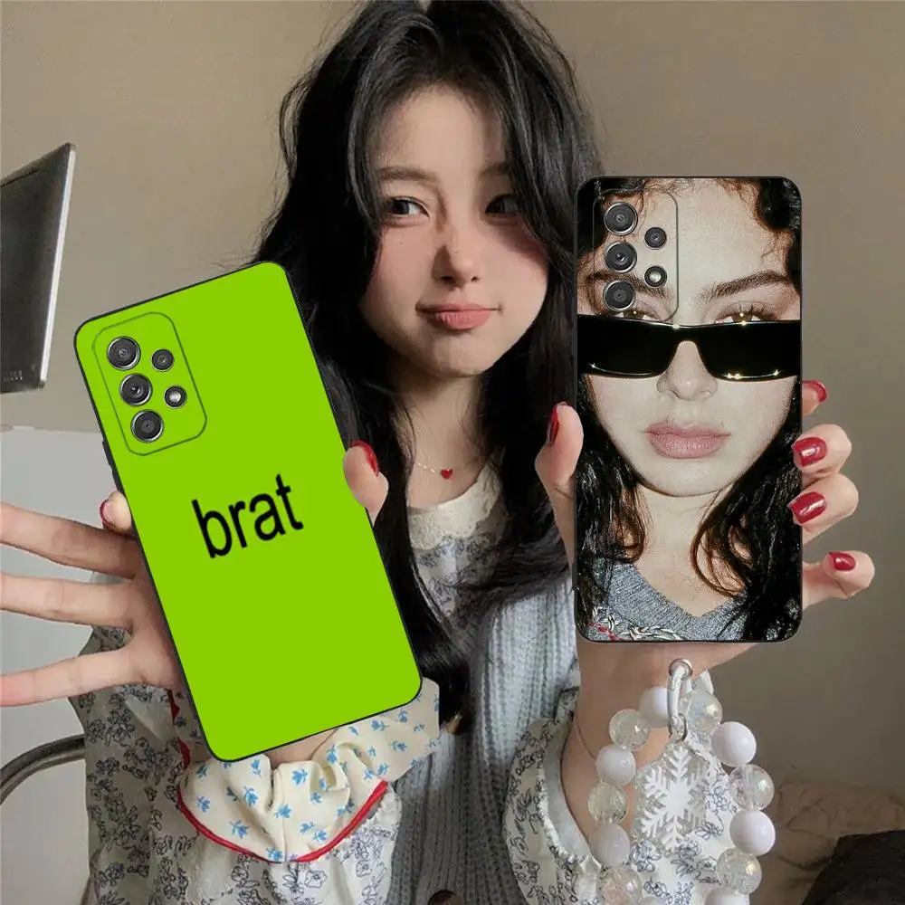 

C-Charli Singer xcx Phone Case For Samsung S25,S24,S21,S22,S23,S30,Ultra,S20,Plus,Fe,Lite,5G Black Cover