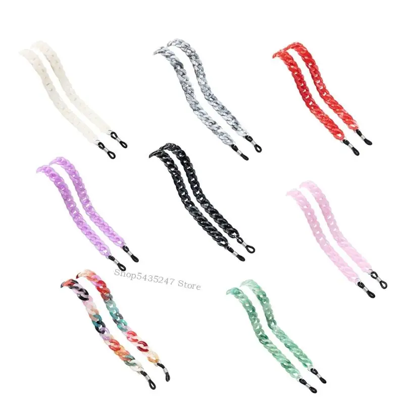 

Acrylic Eyewear Chain Nonslip Glasses Strap Eyeglasses Retainer Chain for Adult H7EF